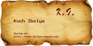 Kuch Ibolya névjegykártya